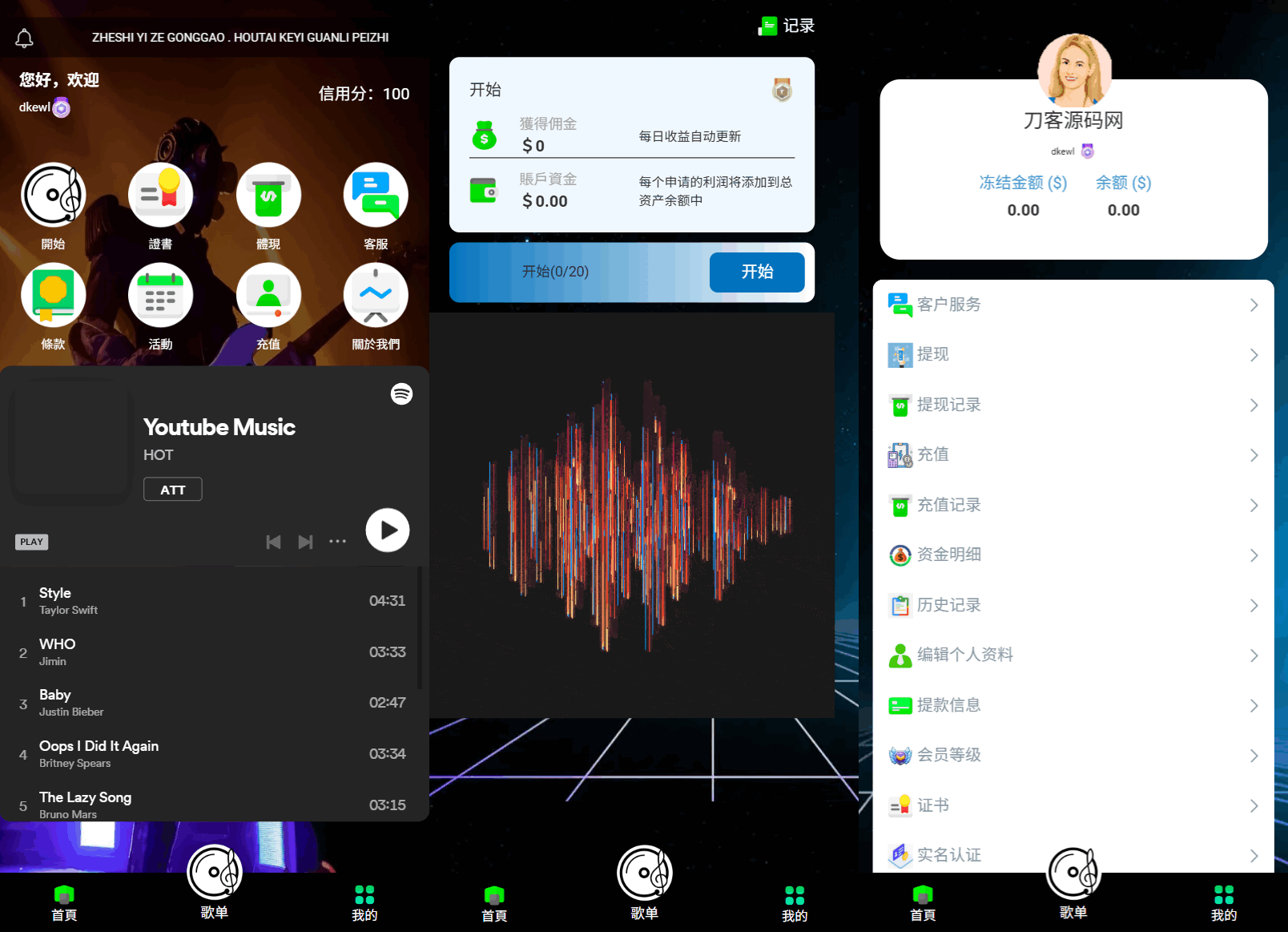 海外多语言音乐刷单抢单源码/连单卡单/叠加组规则/打针/前端html/后端PHP-Code研界